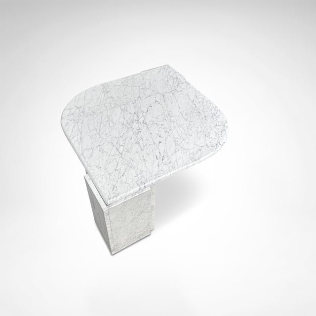 Carrara marble teardrop coffee table Germany 1980s Beautiful teardrop table in carrara marble from Germany 1980s, stamped...