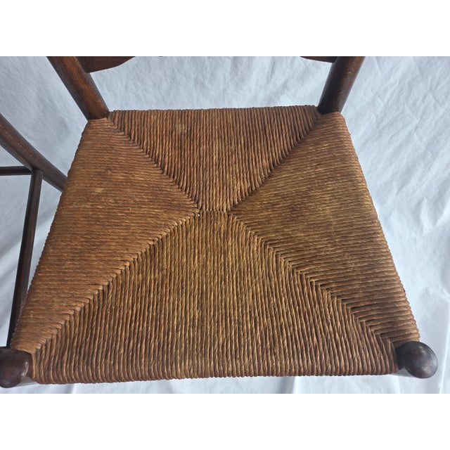 1960s Tell City Ladder Back, Rush Seat Chairs (Pair) For Sale - Image 9 of 10