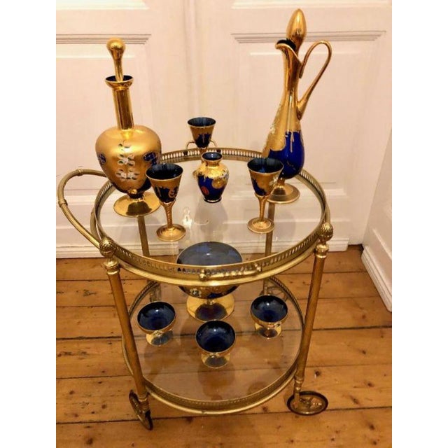 Vintage Brass Serving Trolley, 1950s For Sale - Image 3 of 18