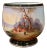 19th Century French Napoleon III Porcelain De Paris Landscape Cache Pot For Sale