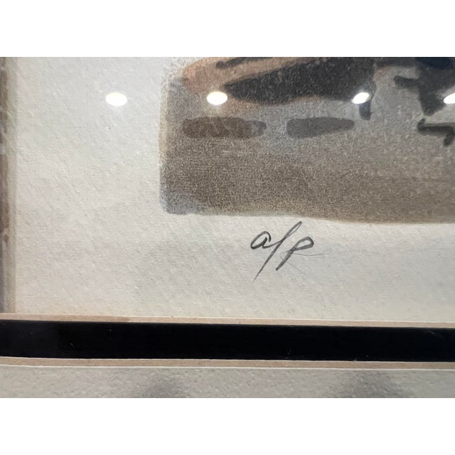 Late 20th Century Gorgeous Watercolor Serigraph a/P Signed by Anatole Krasnyansky "Rostov Blue" 30"w 23"h For Sale - Image 5 of 9