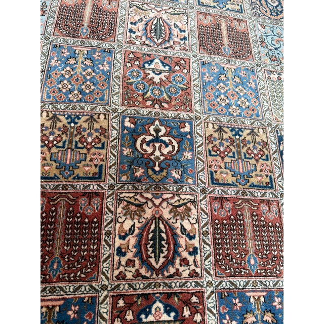 Textile 7ft 1in × 11ft 7in Iranian Bakhtiari Tree of Life Hand Woven Area Rug, Circa 1960's For Sale - Image 7 of 13