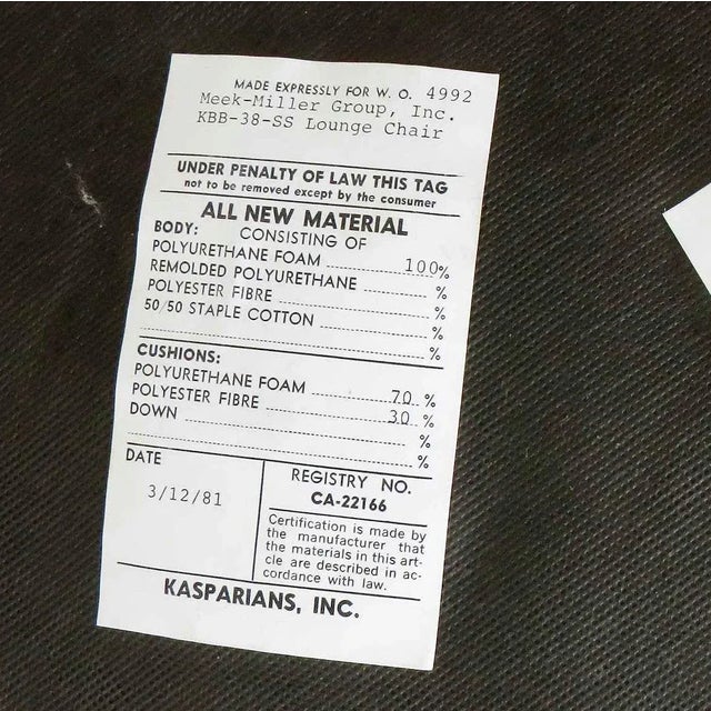 Futurist 1980s Modern Grey Overstuffed Lounge Chair by George Kasparian For Sale - Image 9 of 9