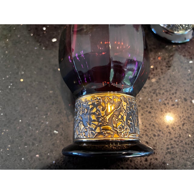 Complete Art Deco Amethyst Glass Punch Set, Germany, 1920s, Set of 7 For Sale - Image 9 of 11