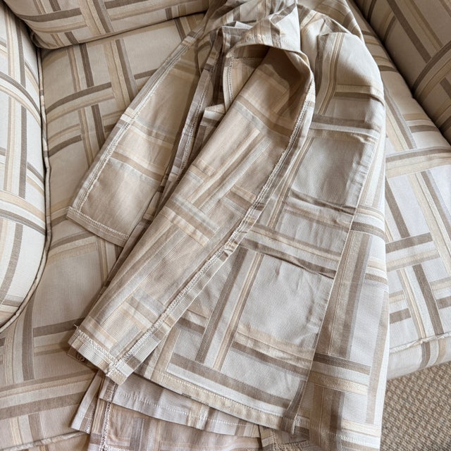 2010s Pair of Down Filled Club Chairs and Ottoman For Sale - Image 5 of 9