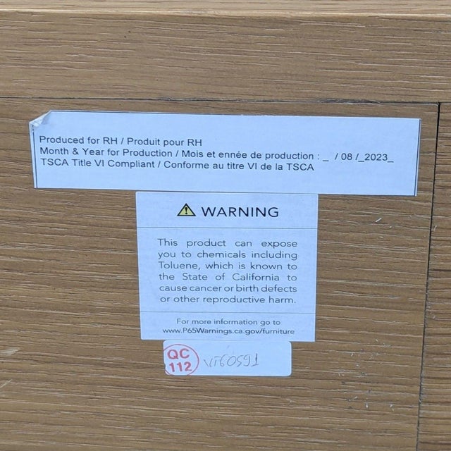 Wood Restoration Hardware Ligne Three Drawer Nightstand For Sale - Image 7 of 10