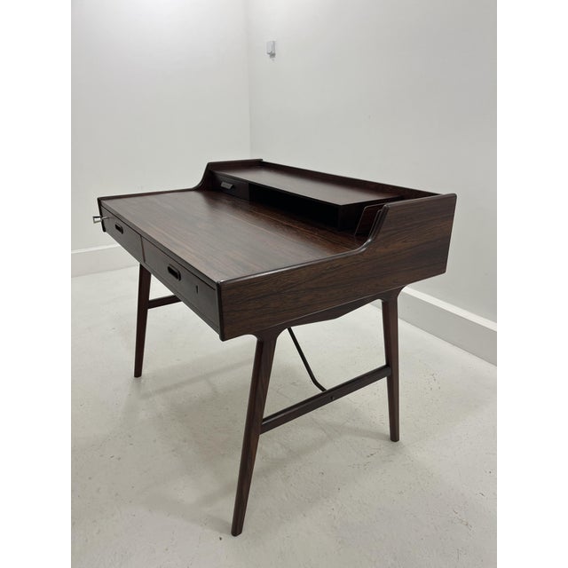 Wood Danish Model 56 Desk in Rosewood by Arne Wahl Iversen for Vinde Mobelfabrik, 1960s For Sale - Image 7 of 18