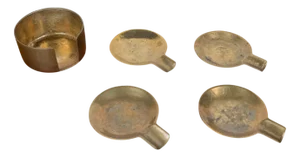 Mid-Century Modern Austrian Brass Stacking Ashtrays, 1960s, Set of 5