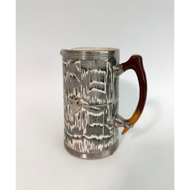 Art Deco 1930s Arthur Wood Silver Shield Pitcher/ Jug For Sale - Image 3 of 9