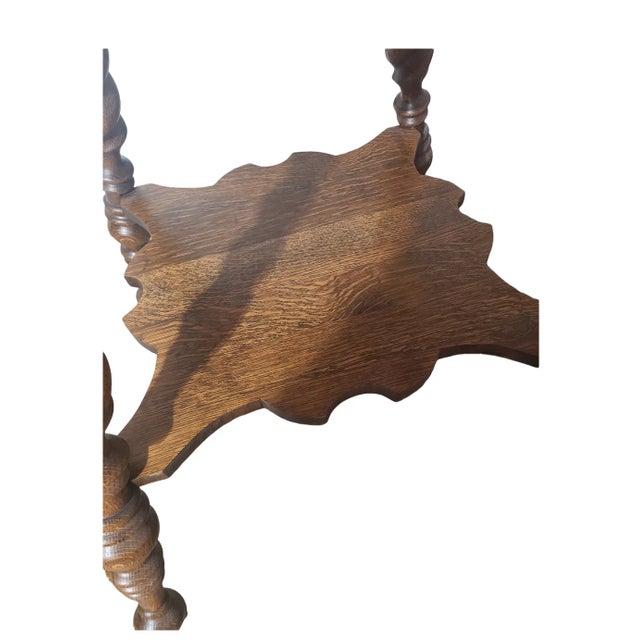 Wood Late 19th Century Oak Fern Parlor Table For Sale - Image 7 of 12