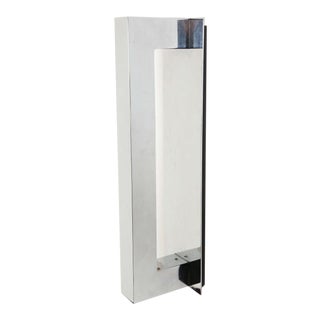 1980s Vertical or Horizontal Chrome Sconce For Sale