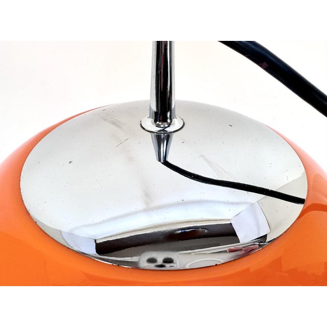 Large Space Age Sculptural Opaline Glass and Chrome Hanging Lamp from Peill & Putzler, Germany, 1960s For Sale - Image 4 of 18