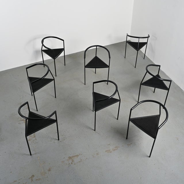 Postmodern Millepunte Chairs by Peregalli and Calatroni for Zeus Noto, 1980s, Set of 8 For Sale - Image 3 of 13