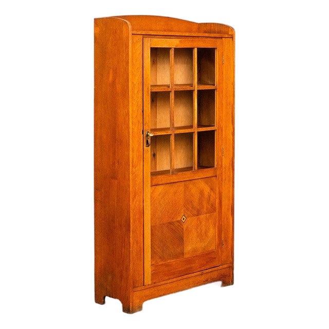 Small 20th Century Art Nouveau Bookcase in Oak For Sale