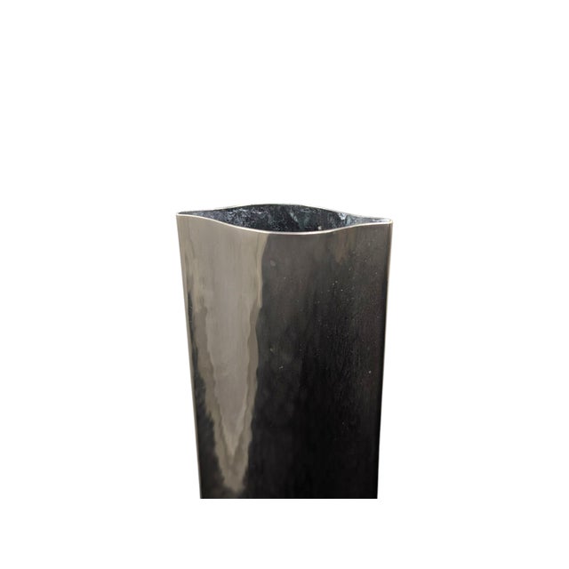 Bauhaus Silver Vase by Zanetto, 1970s For Sale - Image 3 of 7