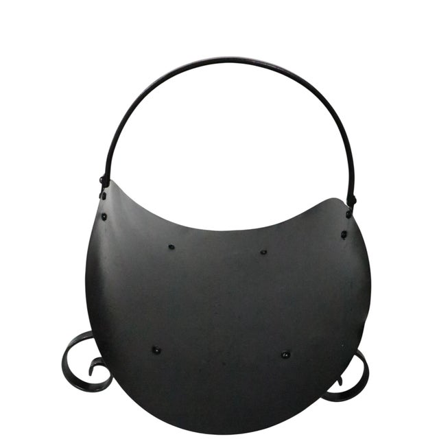 Mid 20th Century Metal Firewood Log Holder For Sale - Image 9 of 10