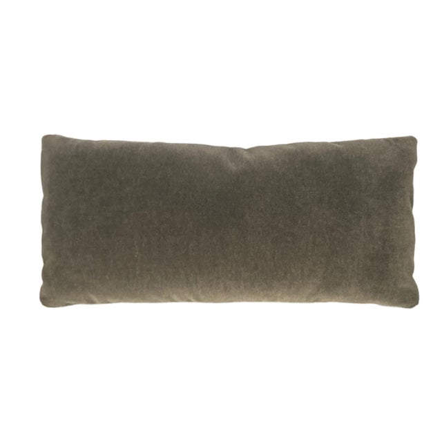 Custom made mohair pillow in Antique Pewter. This genuine 100% mohair, is plush & comfy, a substantial weight, and wears...
