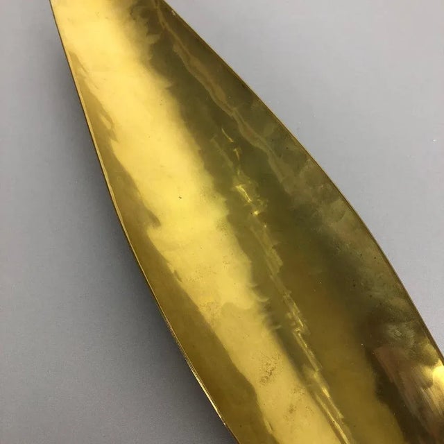 Gold Brutalist Brass Wall Candleholder from Emil Funk KG, Germany, 1950s For Sale - Image 8 of 16