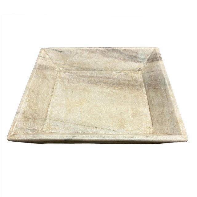 Contemporary Rather Large Carved Marble Tray For Sale - Image 3 of 9