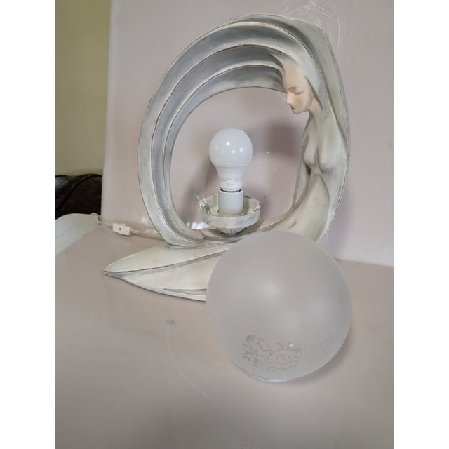 Mid 20th Century Art Deco Nude Sculpture Lamp For Sale - Image 11 of 12