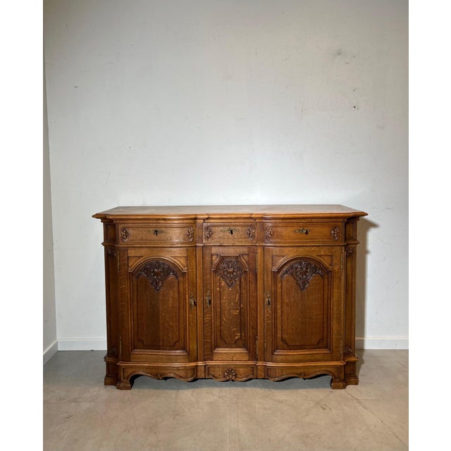 Antique Louis XV Style Oak Sideboard For Sale - Image 5 of 5