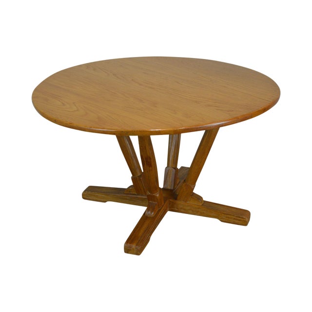 Brandt Ranch Oak Round Poker or Dining Table Chairish