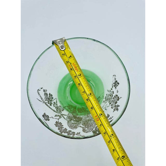 Mid 20th Century Parrot Motif Silver Overlay and Mint Colored Vase For Sale - Image 9 of 12