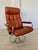 Animal Skin Vintage Cognac Leather Ekornes Stressless Reclining Lounge Chair & Stool 1960,s For Sale - Image 7 of 18
