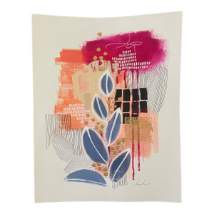 Abstract One-of-a-Kind Botanical Painting