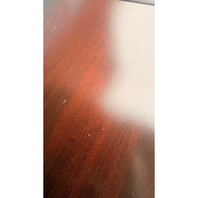 Pair of Barbara Barry for Baker Furniture Two-Tier Mahogany Side Tables For Sale - Image 14 of 17