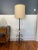 Black Mid-Century Wrought Iron and Marble Floor Lamp With Side Table For Sale - Image 8 of 10