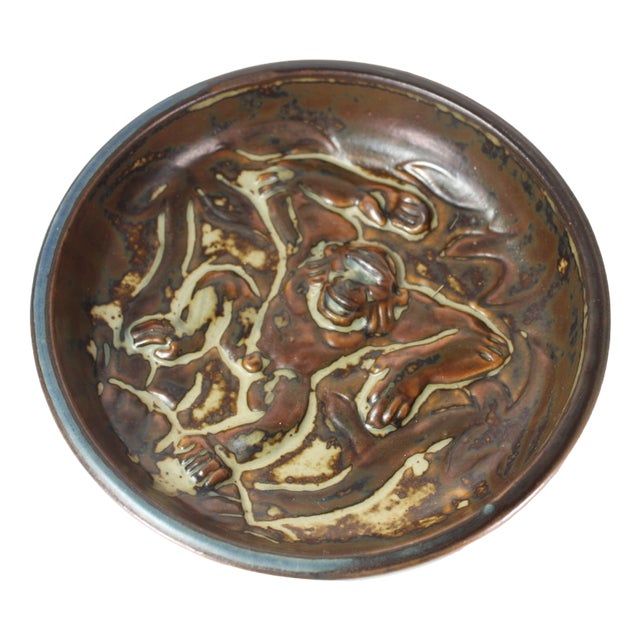 Vintage Ceramic Vide-Poche by Knud Kyhn for Royal Copenhagen, 1970s For Sale