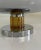 Plastic Silver Compote with Amber Stem For Sale - Image 7 of 9