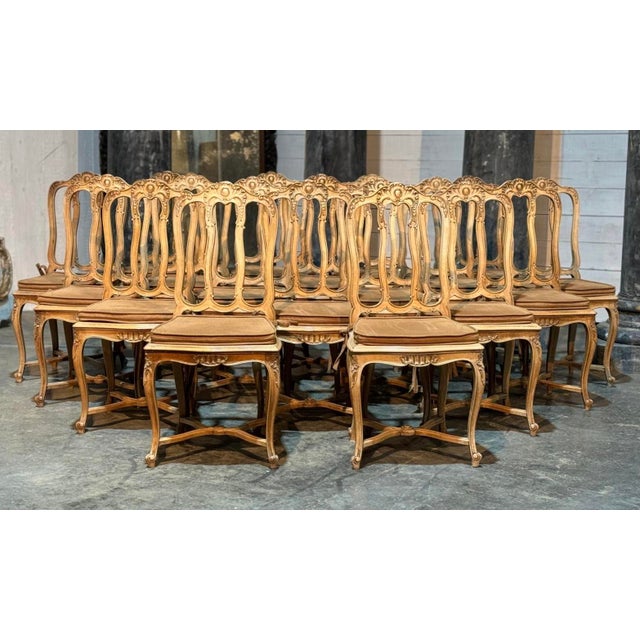 French Oak Farmhouse Dining Chairs, 1900s, Set of 18 For Sale - Image 6 of 18