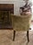 Olive Mid Century Arm Chair in Velvet With Nail Heads For Sale - Image 8 of 11