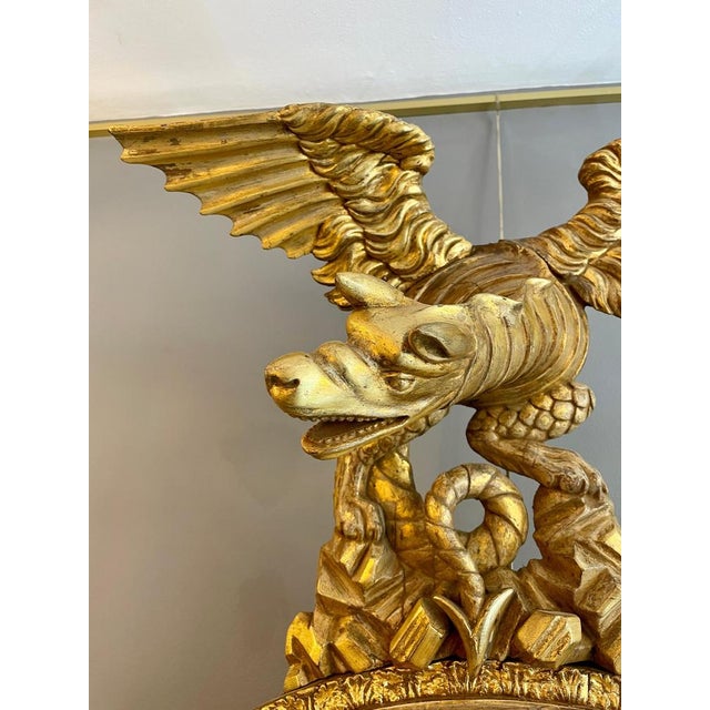 Antique English Regency Gilt Convex Mirror, 1810 For Sale - Image 9 of 18