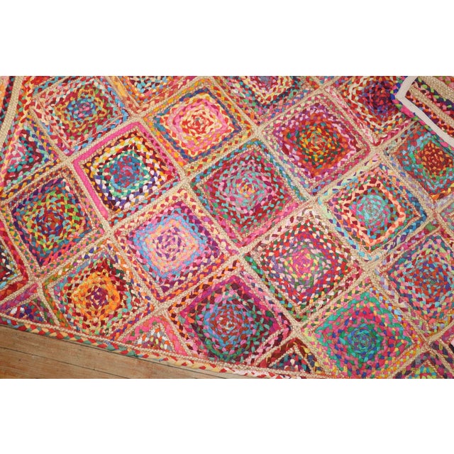 Pink Central Asian Braid Rug no. j3694 For Sale - Image 8 of 9