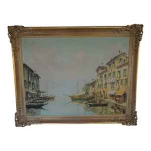 Early 20th Century Italian Canal Scene