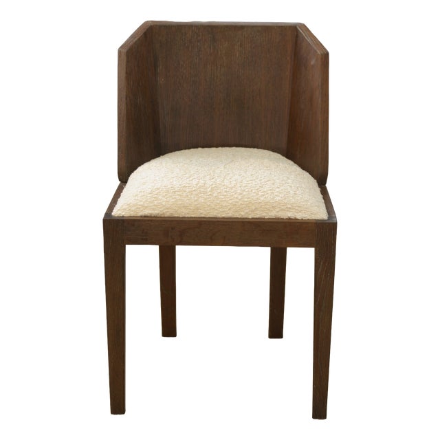 Oak Chair in the style of Pierre Chareau, 1950s For Sale