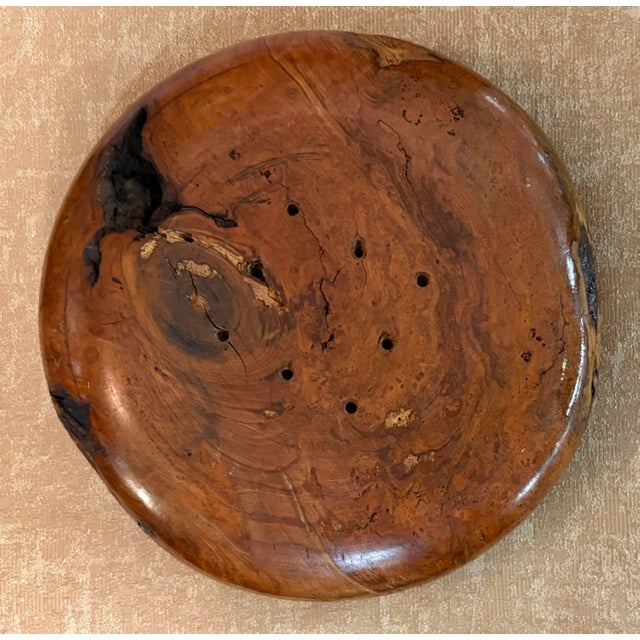 Mid 20th Century Mid 20th Century Hand Carved Burl Wood Bowl For Sale - Image 5 of 5