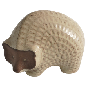 Scandinavian Modern Zigzag Patterned Earthenware Hedgehog, 1960s