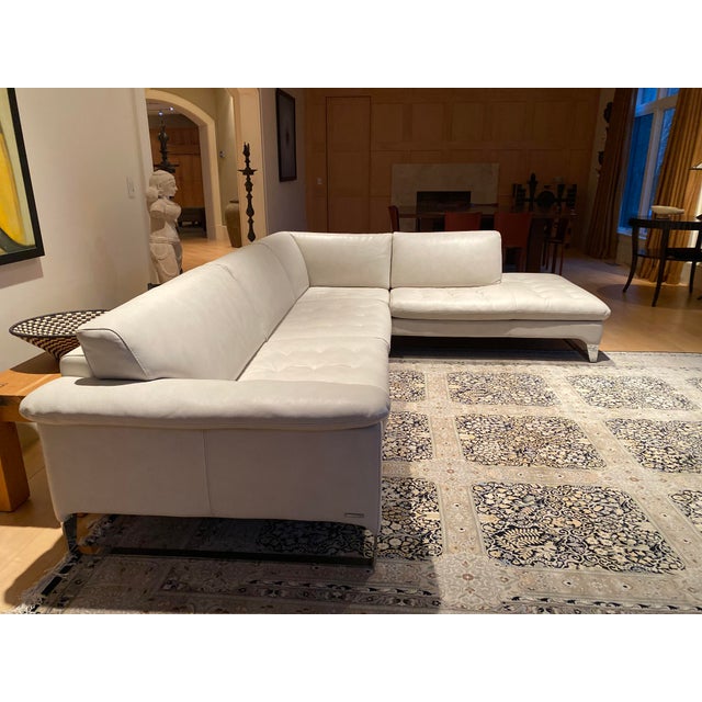 Animal Skin Roche Bobois Leather Sectional For Sale - Image 7 of 9