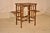 English Circa 1920 English Bamboo Side Table With Side Shelves For Sale - Image 3 of 11
