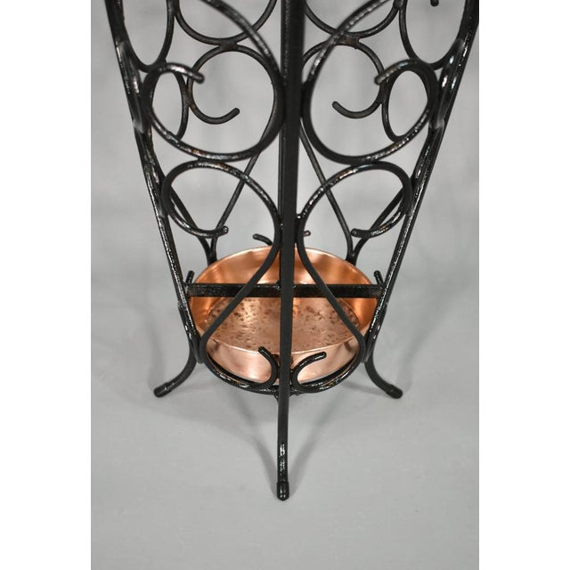 Black French Umbrella Stand in Wrought Iron, 1950s For Sale - Image 8 of 15