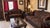 Traditional Dark Wood & Glass Coffee Table and End Table Set For Sale - Image 4 of 4