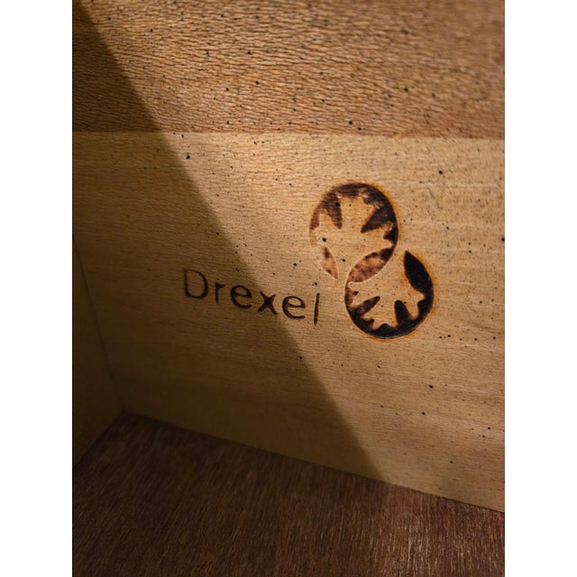 Mid-Century Modern Late 20th Century Drexel Accolade 9-Drawer Dresser – Black & Brass – Mid Century Modern For Sale - Image 3 of 3