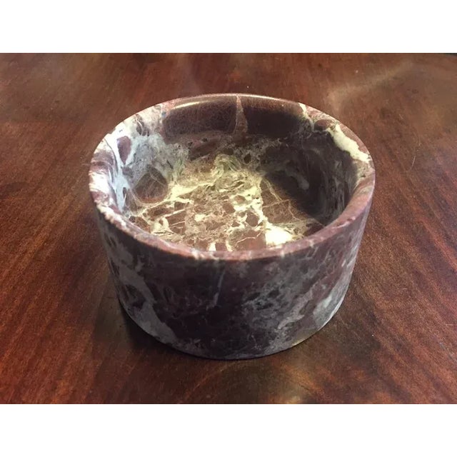 Mid-Century Modern Italian Rouge Marble Wine Bottle Coaster or Bowl For Sale - Image 10 of 13