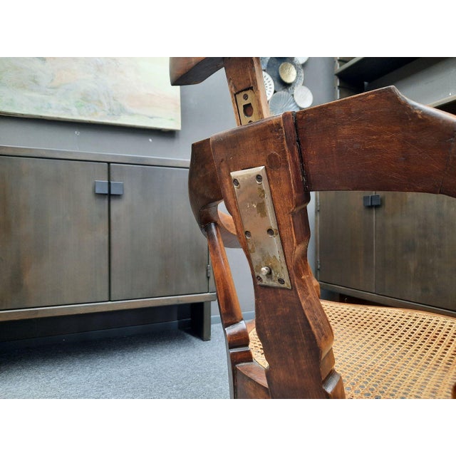 Antique Barbers Chair with Adjustable Headrest, 1900s For Sale - Image 6 of 18