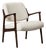 Vintage Scandinavian Teak White Armchair by Inge Andersson for Bröderna Anderssons, 1960s For Sale