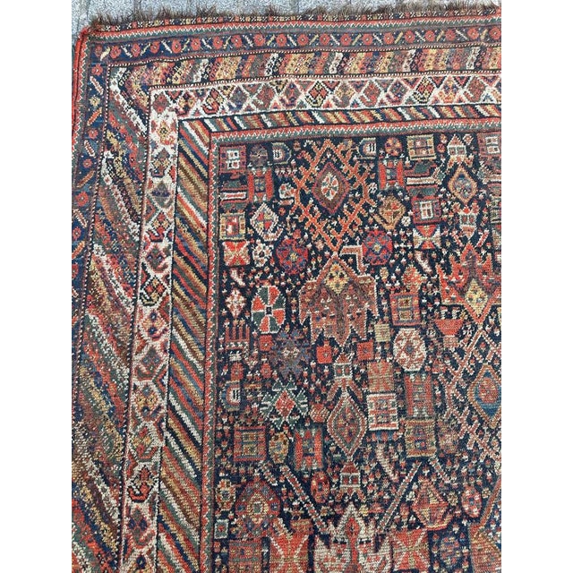 Antique Shiraz Rug with Tribal Pattern For Sale - Image 9 of 18